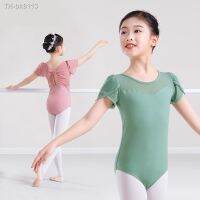 ♝❐ Kids Ballet Leotard Short Sleeve Toddlers Girl 39;s Leotard Mesh Splice Dance Leotard with Bow Tie for Ballet Rhythmic Training