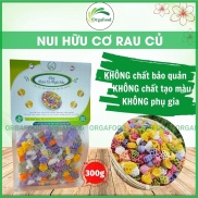 Nui rau củ hữu cơ hình hoa lá túi 300g, nui ngũ sắc cho bé ăn dặm, ăn kiêng