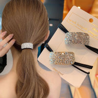 Elegant Sweet Rhinestone Ponytail Hair Fastening Rope Dazzling Metal Head Rope Headdress