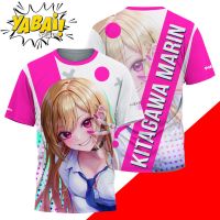 2023 Customized Fashion Yabaii My Dress-Up Darling Marin Kitagawa Premium Full Bleed Anime T-Shirt Premium Shirt Round Neck，Contact the seller for personalized customization