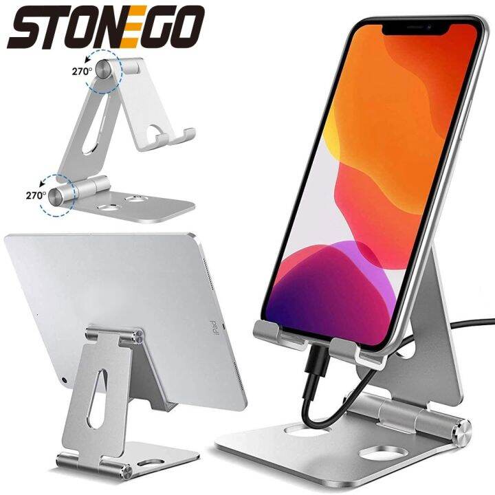 cold-noodles-stonego-ที่วางโทรศัพท์ยืนสำหรับ-iphone-11-xiaomi-mi-9ที่วางโทรศัพท์โลหะพับโทรศัพท์มือถือยืนโต๊ะสำหรับ-iphone-7-8-x-xs