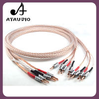 สายลำโพง Hifi ATAUDIO 12TC พร้อม2ปลั๊ก4แจ็คกล้วยสายลำโพง OCC Hi-End