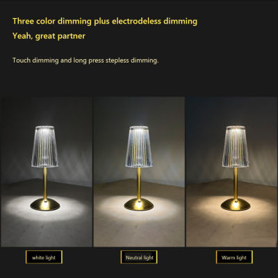 Nordic Style Table Lamp Touch USB Rechargeable Desk Lamps Restaurant Bedroom Bedside Bar Home Decoration LED Desktop Lighting