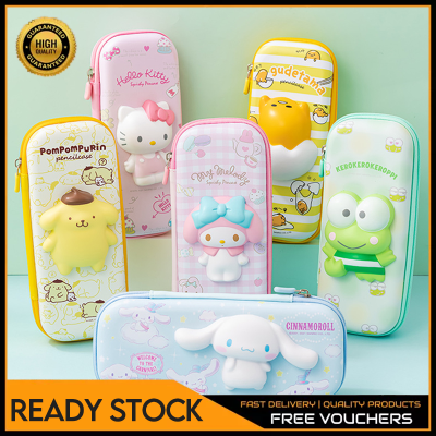 Sanrio การบีบอัดกล่องดินสอกล่องดินสอกล่องดินสอนักเรียนอเนกประสงค์