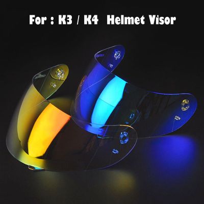 【LZ】┇✲  Cara cheia Motocicleta Capacete Viseiras pára-brisa Lens Base Anti-UV Acessórios K3 K4