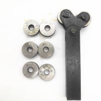 Dual Wheel Knurling เครื่องมือ ชุด 7pcs 0.5mm 1mm 2mm Wheel Linear Pitch Knurl Set Steel Lathe Cutter Wheel Knurling เครื่องมือ Set