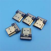 ขั้วต่อแบบ DIY สำหรับผู้ชายอุปกรณ์ซ่อมปลายสายไฟ19พิน HDMI เต้ารับ PCB หัวเชื่อมปลั๊กบัดกรี