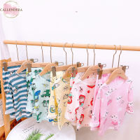 2pcs Kids Sleepwear Set Cartoon Printing Long Sleeves Round Neck Tops Trousers Pajamas Set For Boys Girls