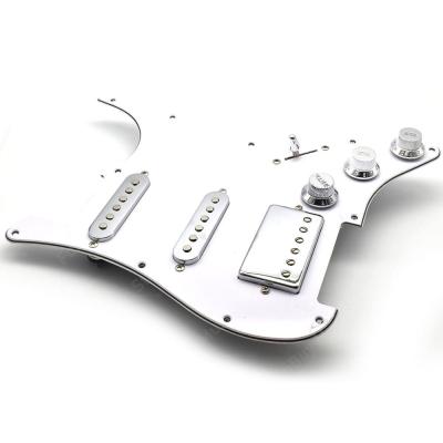‘【；】 SSH Prewired Guitar Pickguard Pickup Loaded Pickguard Electric Guitar Parts Chrome For ST Electric Guitar