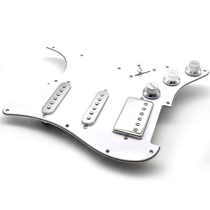 ssh-prewired-ปิ๊กการ์ดกระบะ-pickguard-กีตาร์อะไหล่กีตาร์ไฟฟ้าโครเมี่ยมสำหรับกีตาร์ไฟฟ้า-st