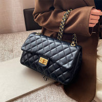 Diamond Chain Big Crossbody Bag for Women 2021 Simple PU Leather Large Capacity Shoulder Bag Lady Design Fashion Luxury Handbag