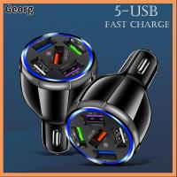 GEORG Mini Fast Charge Adapter Dual USB Port 5 USB Car Charger QC3.0 Car Quick Charger