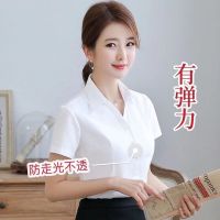 White shirt female suit half sleeve shirts with short sleeves elegant dress professionally