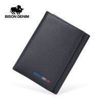 【Layor shop】 BISONmen 39; S Wallet LeatherTri Fold Vertical SectionCoin Purse Cardzipper W4543 2B