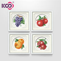 【PL】KS Cross Stitch Polyptych Orange Pomegranate Fresh Living Room Cross Stitch