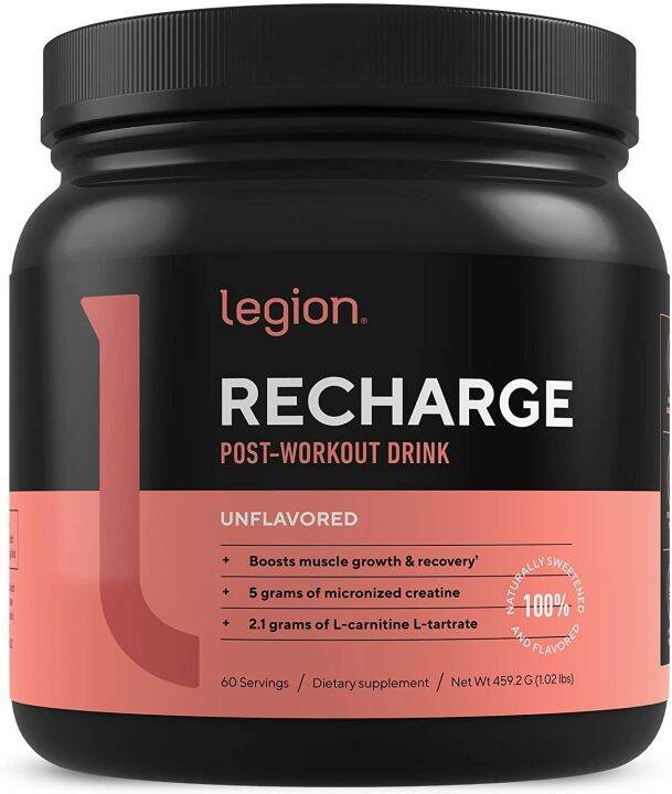 Legion Recharge Post Workout Supplement All Natural Muscle Builder