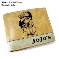 Fashion New JoJos Bizarre Adventure Kujo Jotaro Cartoon Casual PU Leather Mens Short Card Wallet Gifts