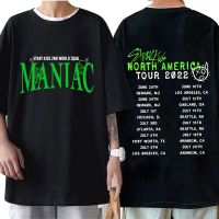 Fashion Korean Stray 2Nd World Tour Maniac Print T Shirt Men Clothes Cotton T-Shirt Harajuku Streetwear Oversize Loose Tees S-4XL-5XL-6XL