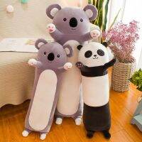 50-130เซนติเมตรยักษ์แพนด้าของเล่นตุ๊กตา Cylidrical สัตว์หนุนหมอนหมีโคอาล่ายัดไส้ Plushie เด็กนอนเพื่อน