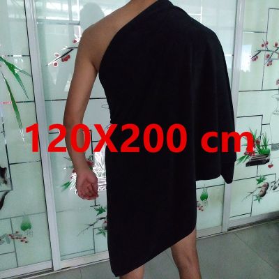 【jw】  bath towel-soft and lightweight face towel odorless bath spa gym towel (black)