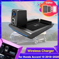 【Aishang electronic】「Aishang electronic」แผ่นชาร์จรถยนต์15W สำหรับ Honda Accord 10th Gen LX 2018 2019 2020 PhoneCharger แผ่นแผงอุปกรณ์เสริมสถานี