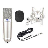 for U87 Microphone 26mm Professional Condenser Suspension Microphone for Live Vocal Podcast Recording Studio Mic