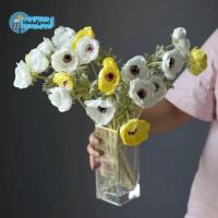 HBDX ช่อดอกไม้ดอกไม้ทะเลประดิษฐ์สำหรับงานเลี้ยงงานแต่งงานดอกไม้เหมือนจริงสำนักงานบาน