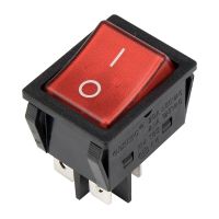 Hot Selling KCD4-201N-2 Perforate 30 X 22 Mm 20A 4 Pin ON - OFF Boat Rocker Switch KCD4 Series Power Switch With 220V Light