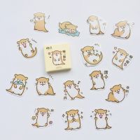 45pcs /Box Kawaii Otter Adhesive DIY Sticker Stick Label Notebook Album Diary Decor Student Stationery Kids Gift Stickers Labels