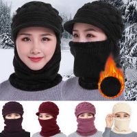 【Miki Xinyuan】หมวกขนแกะปะการัง Beanies ผู้หญิง39; S หมวกผ้าพันคอขนสัตว์ระบายอากาศที่อบอุ่นถักหมวกสำหรับผู้หญิงชั้นหมวกป้องกัน