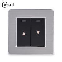 【LZ】❈  Coswall-interruptor de cortina equipamento de elevação elétrico painel de aço inoxidável para cortinas