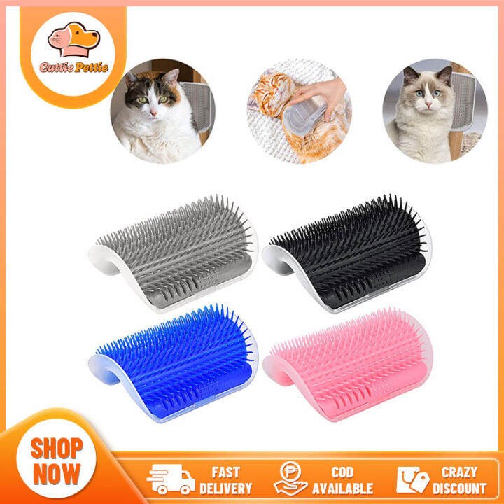 Cat Scratcher Self Groomer Brush Wall With Catnip Scratcher For Cats