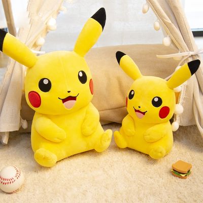 คาวาอิ Pikachu โปเกมอนของเล่นตุ๊กตาหมอนของขวัญวันเกิดและตุ๊กตานุ่มน่ารักสำหรับตกแต่งบ้านเพื่อนเด็กผู้ชาย