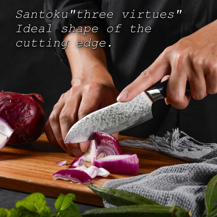 damascus-kitchen-knives-chef-knife-damascus-steel-5-inch-japanese-santoku-knife-vg10-japanese-damascus-steel-cutlery-chef-tools-พร้อมส่ง-ส่งจากร้าน-malcolm-store-กรุงเทพฯ