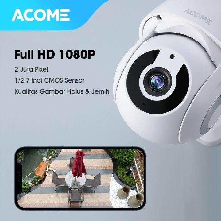 Smart CCTV Camera Audio FULL HD 1080P No Blind Spot 2 Arah Luar