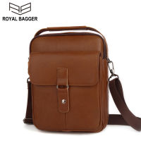 Royal Bagger ใหม่ Casual Retro Crossbody ผู้ชายหนังวัวสลิงกระเป๋าสะพายชายแฟชั่นกระเป๋าสะพาย