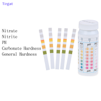 ?【Lowest price】Tirgat 50แถบ5ใน1สระว่ายน้ำสปา Water Test Strips ไนเตรท nitrite PH hardness