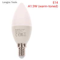 Longjia Tools หลอดไฟ LED E27 E14 1ชิ้นโคมไฟ LED lndoor หลอดไฟ LED เทียนตกแต่งบ้านโคมไฟระย้า
