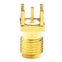 Lots of 10pcs  SMA Male Plug Female Jack RF Coaxial Connector PCB Mount  End Launch Straight Goldplated Wholesale Electrical Connectors