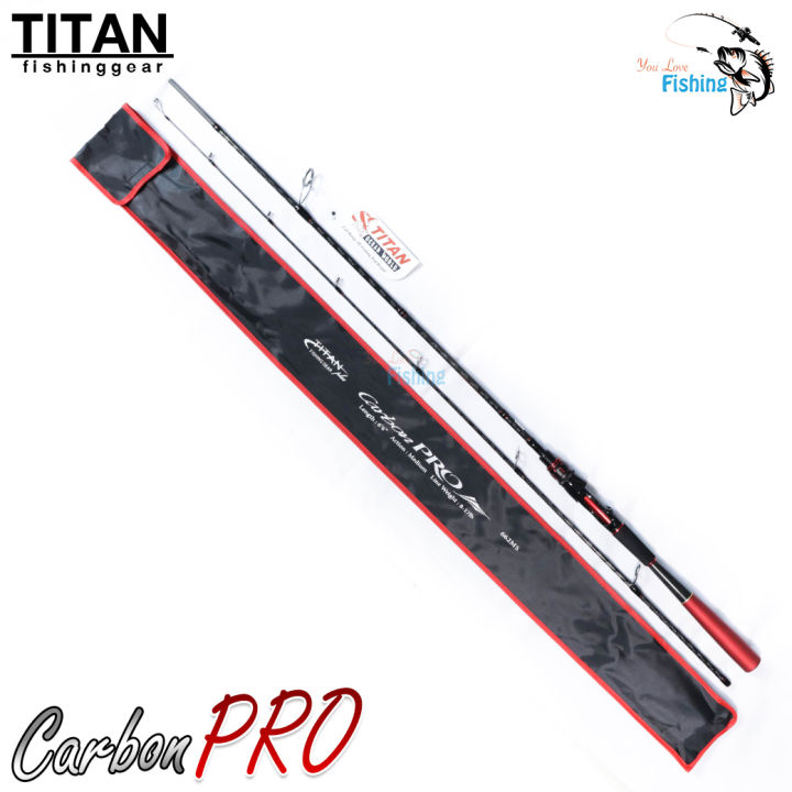 คันตีเหยื่อปลอม-titan-รุ่น-carbon-pro-คาร์บอนโปร-ความยาวคัน-6-6-ฟุต-2-ท่อน-ด้ามเบสบอล-แบลงค์-x-cross-ทั้งคัน