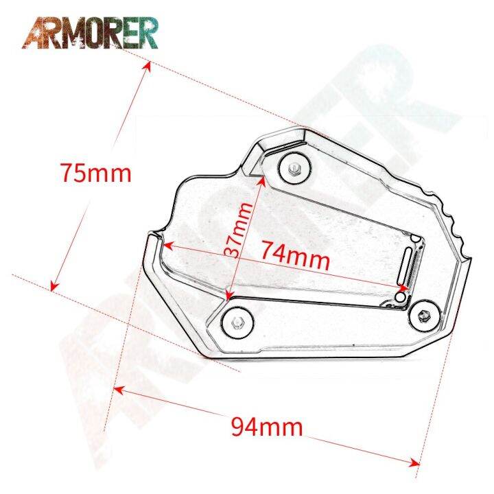 2022-motorcycle-kickstand-side-stand-plate-pad-for-ducati-scrambler-1100-scrambler1100-icon-dark-desert-sled-2019-2020-2021-food-storage-dispensers