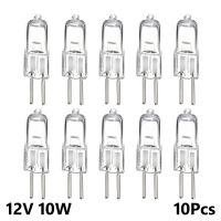 หลอดไฟสว่างจ้าลูกปัดต่อคริสตัลอบอุ่น10W 10ชิ้นราคาต่ำพิเศษประเภท Jc ใสหลอดไฟฮาโลเจนไฟในร่ม G4 12V