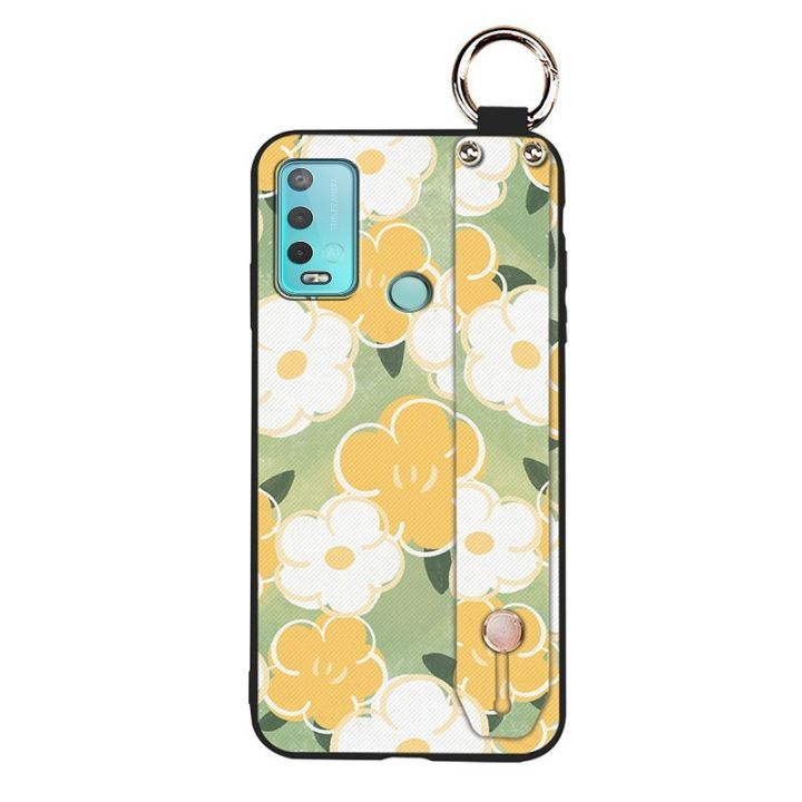 shockproof-anti-knock-phone-case-for-wiko-power-u30-lanyard-protective-original-silicone-painting-flowers-wristband