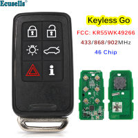 Oibwye 6ปุ่ม434MHz 868MHz 902MHz สมาร์ท Keyless ไปรีโมทกุญแจสำหรับ S80 S60วอลโว่ V40 V60 XC60 V70 XC70 2007-2016 FCC ID: KR55WK49266