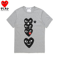 COMME Des Garcons เสื้อยืดสำหรับผู้หญิง,เสื้อยืดผู้ชายเสื้อยืดเสื้อคอตตอนแท้แขนสั้นเสื้อผ้าคู่รักสไตล์น่ารักใส่สบายๆนุ่มสบาย