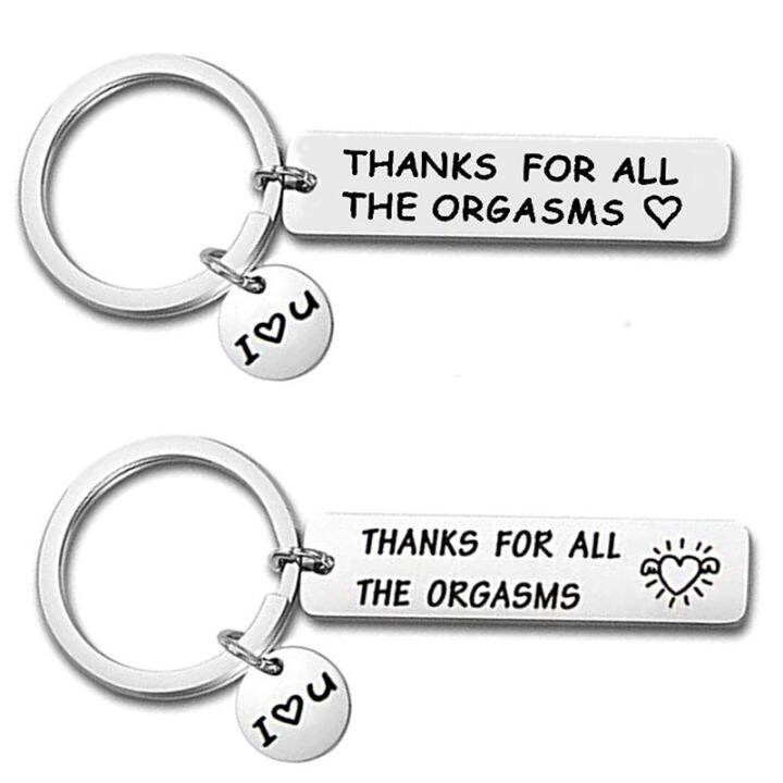 Thank for All The Orgasms I Love You Key Ring Couple Keychain Jewelry ...