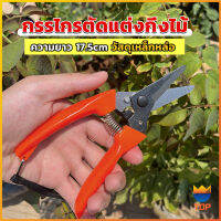 Top กรรไกรแต่งกิ่งไม้ เหล็กคาร์บอน สำหรับใช้ในสวน ด้ามกระชับมือ garden shears