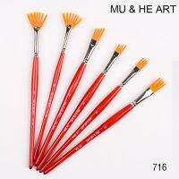 Unique Shape Special Toothed Head Synthetic Hair Watercolor Acrylic Oil Painting Furniture Natural Texture Brush 716 Series