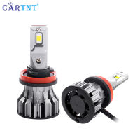 CarTnT 2PCS 6500K H7 Led รถ H11 H8 H9 22000LM 120W 9006/HB4 9005/HB3 H4 H11 H1 H13 9007 HB5 Super Bright 4 Led ด้านข้าง12V CANBUS ไฟหน้าหลอดไฟ