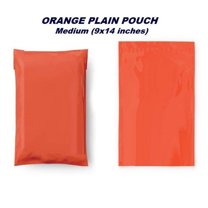 Courier Orange Plain Pouch Medium (9x14 inches) Set of 1000 pcs Lazada PH